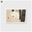 アートポストカード-Dog and snail from Momoyogusa–Flowers of a Hundred Generations by Kamisaka Sekka - 神坂 雪佳 Postcard.