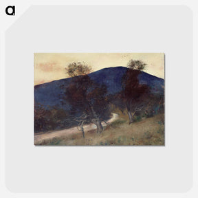 アートポストカード-Der blaue Berg - レッサー ユリィ Postcard.