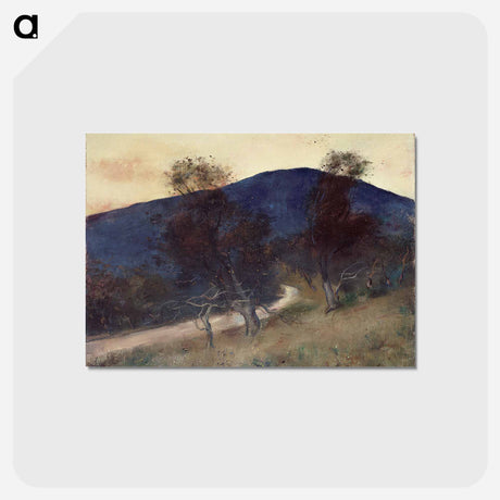 アートポストカード-Der blaue Berg - レッサー ユリィ Postcard.