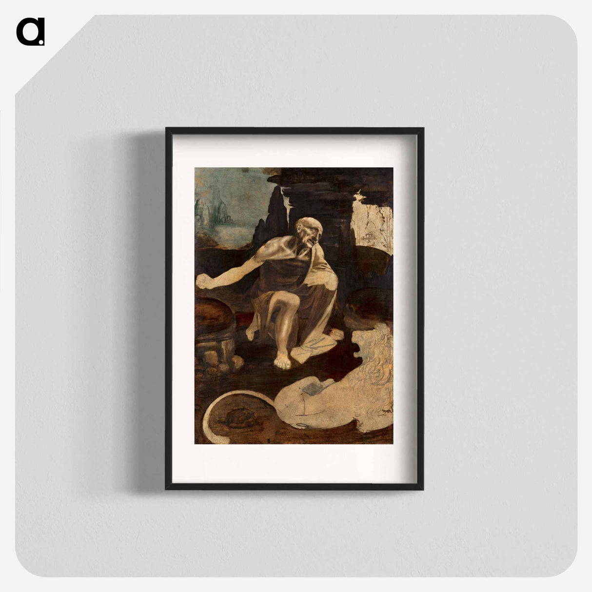 Saint Jerome in the Wilderness - レオナルド ダ ヴィンチ Poster.