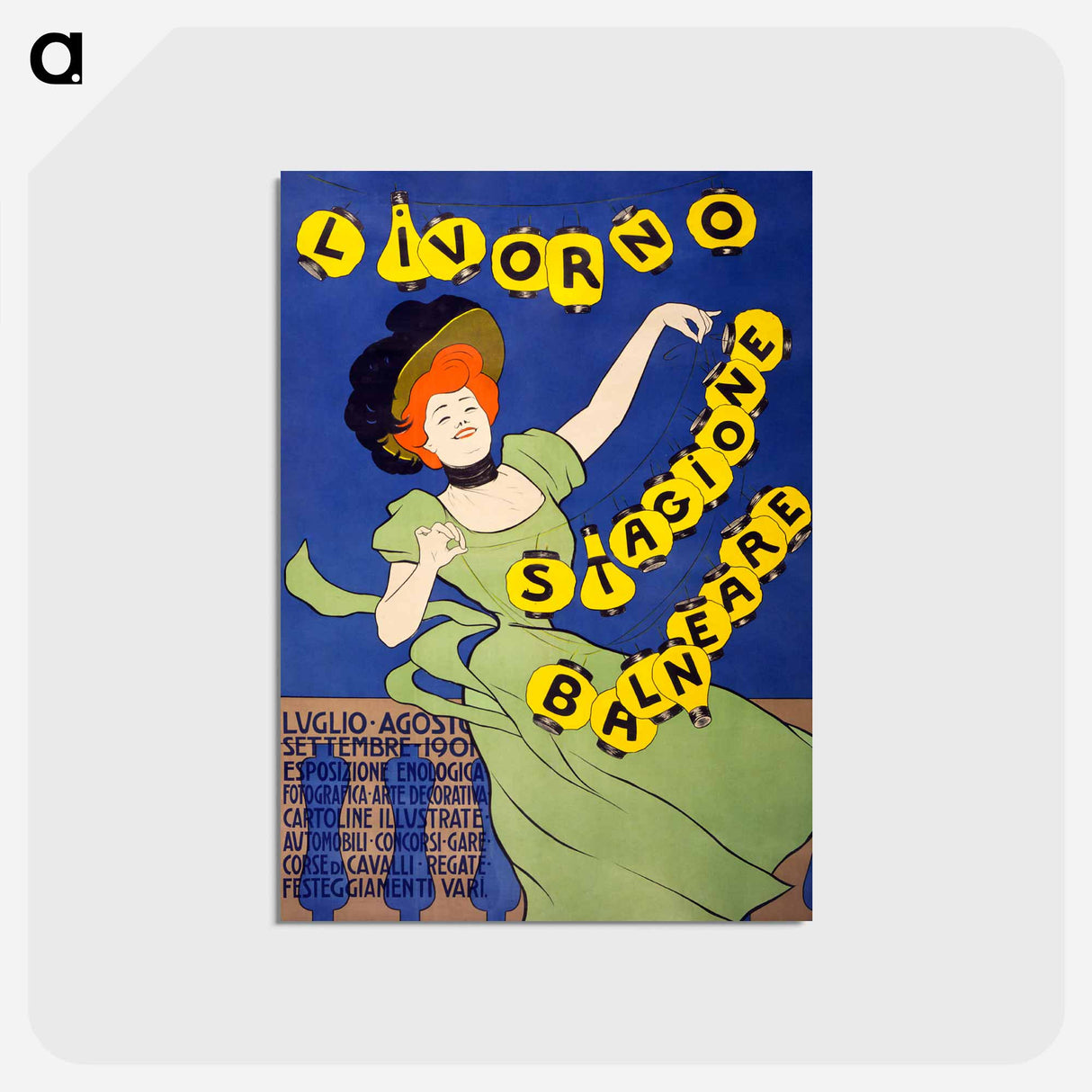 アートポストカード-Livorno stagione balneare - レオネット カピエッロ Postcard.