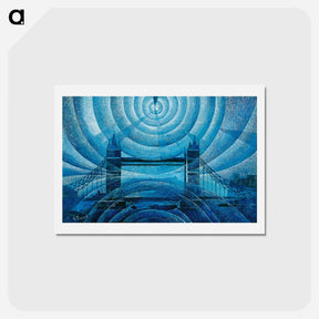 アートポストカード-Tower Bridge, London - ルイージ ルッソロ Postcard.