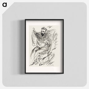アートポスター-Study of a Seated Man with Beard and Spectacles - マースデン ハートリー Poster.
