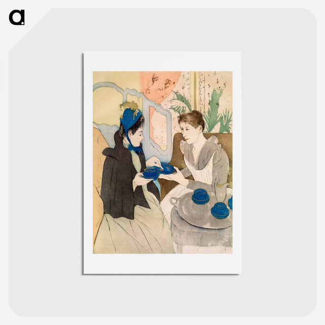 アートポストカード-Afternoon Tea Party - メアリー カサット Postcard.