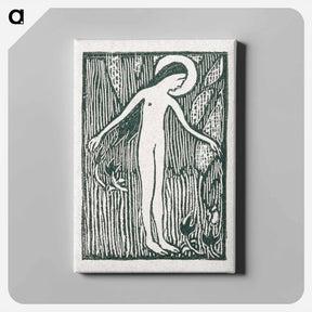 アートパネル-A naked woman illustration for a poetry collection by Paul Verlaine - モーリス ドニ Canvas.