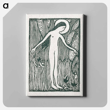 アートパネル-A naked woman illustration for a poetry collection by Paul Verlaine - モーリス ドニ Canvas.
