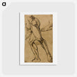 アートポストカード-Legs and Feet of Male Nude - ミケランジェロ ブオナローティ Postcard.