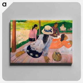 アートパネル-The Siesta - ポール ゴーギャン Canvas.