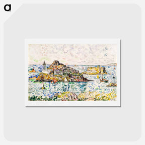 アートポストカード-Morlaix, Entrance of the River - ポール シニャック Postcard.