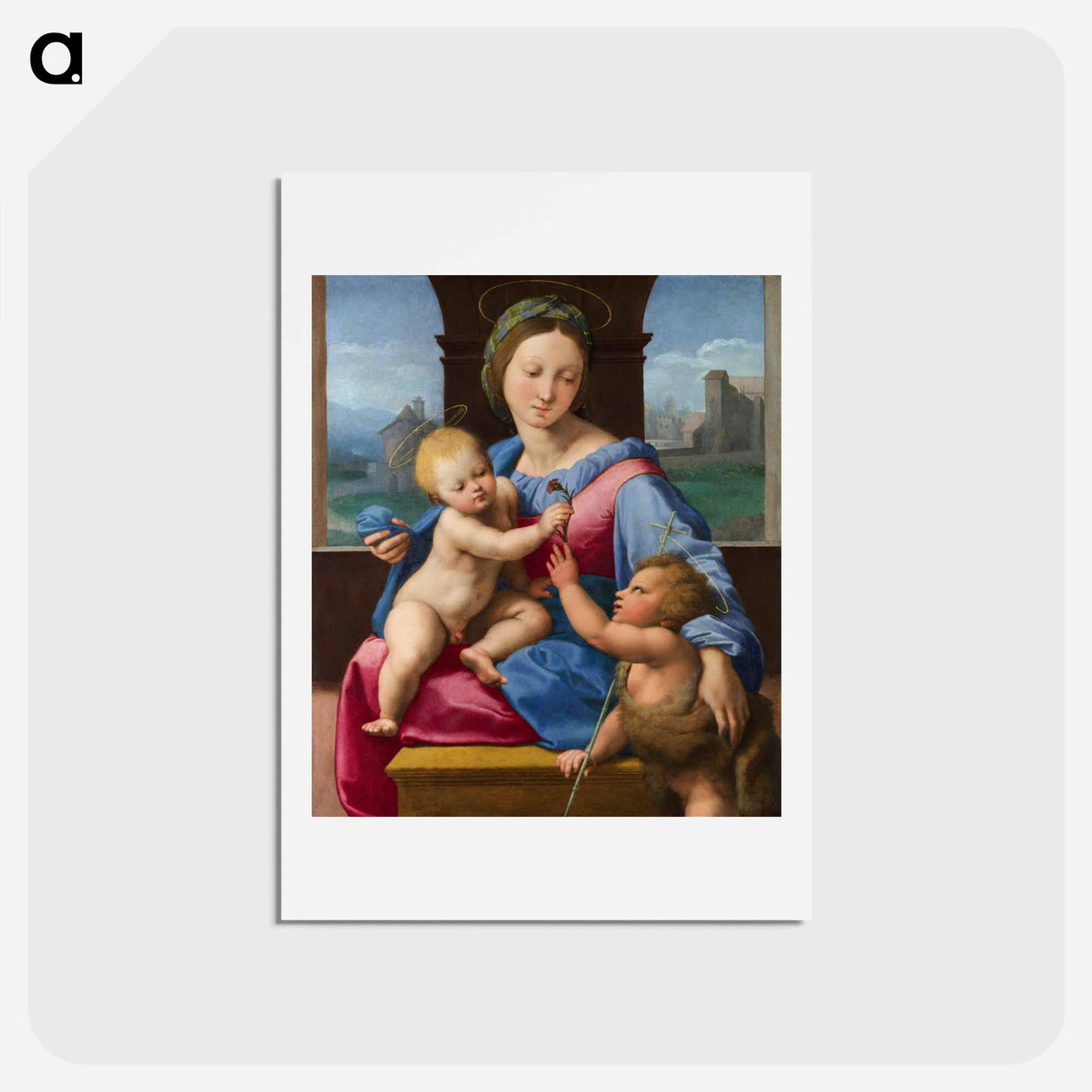 The Garvagh Madonna - ラファエロ サンティ Postcard.
