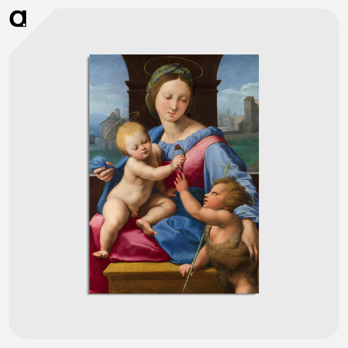 The Garvagh Madonna - ラファエロ サンティ Postcard.
