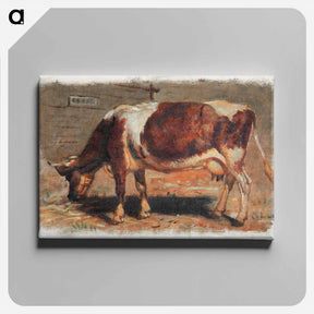 アートパネル-Study of a Grazing Cow - サミュエル コールマン Canvas.
