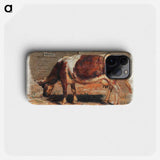 Study of a Grazing Cow - Samuel Coleman Phone Case.