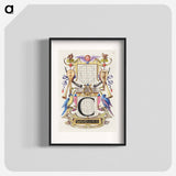 アートポスター-Guide for Constructing the Letter C from Mira Calligraphiae Monumenta
 - 書道のお手本 Poster.