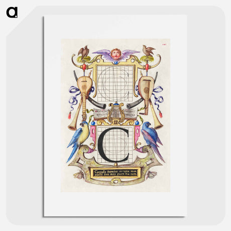 アートポスター-Guide for Constructing the Letter C from Mira Calligraphiae Monumenta
 - 書道のお手本 Poster.