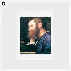 アートポストカード-Portrait of Aretino - ティツィアーノ ヴェチェッリオ Postcard.