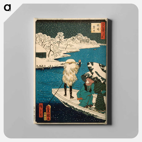 アートパネル-Hashiba Ferry in Snow
 - 歌川 国貞 Canvas.