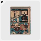 アートポストカード-Hyōgo chikutō hitobashira no zu - 歌川よしかず Postcard.