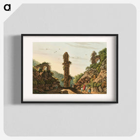 アートポスター-Ancient Aqueduct in Samos from Views in the Ottoman Dominions, in Europe, in Asia, and some of the Mediterranean islands - オスマン帝国領内の景色 Poster.