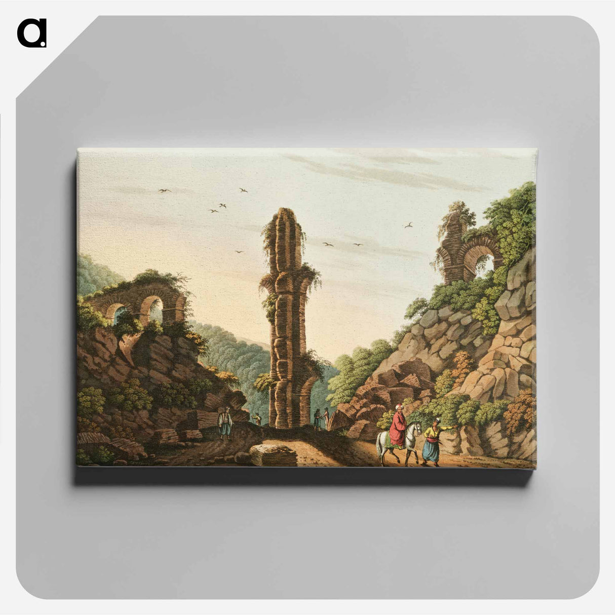 Ancient Aqueduct in Samos from Views in the Ottoman Dominions, in Europe, in Asia, and some of the Mediterranean islands - Views in the Ottoman Dominions Canvas.