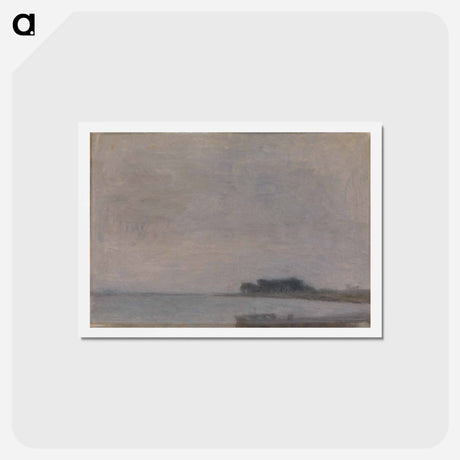 アートポストカード-Landscape at Falster - ヴィルヘルム ハンマースホイ Postcard.