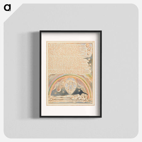 アートポスター-Jerusalem, Plate 14, "One hair nor particle of dust...." - ウィリアム ブレイク Poster.