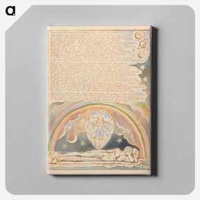 アートパネル-Jerusalem, Plate 14, "One hair nor particle of dust...." - ウィリアム ブレイク Canvas.