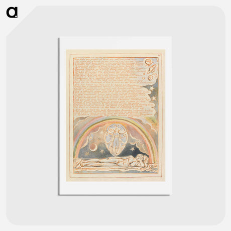 アートポストカード-Jerusalem, Plate 14, "One hair nor particle of dust...." - ウィリアム ブレイク Postcard.