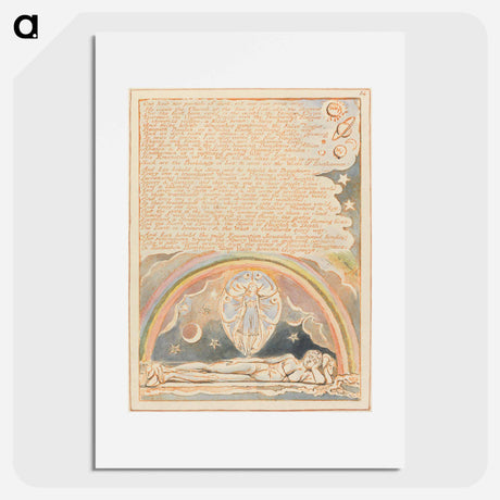 アートポスター-Jerusalem, Plate 14, "One hair nor particle of dust...." - ウィリアム ブレイク Poster.