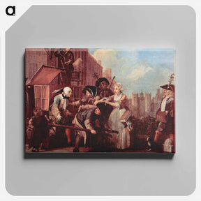 アートパネル-The arrest for theft - ウィリアム ホガース Canvas.