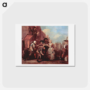 アートポストカード-The arrest for theft - ウィリアム ホガース Postcard.