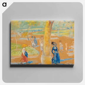 アートパネル-Woman with Umbrella, Washington Square - ウィリアム ジェームス グラッケンズ Canvas.