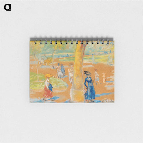 Woman with Umbrella, Washington Square - ウィリアム ジェームス グラッケンズ Memo.