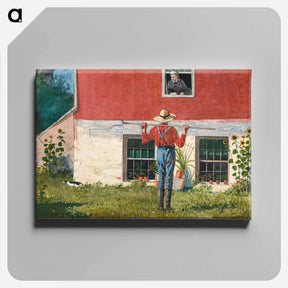 アートパネル-In the Garden - ウィンスロー ホーマー Canvas.