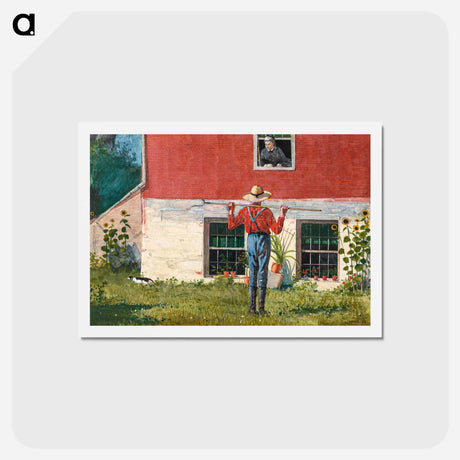 アートポストカード-In the Garden - ウィンスロー ホーマー Postcard.