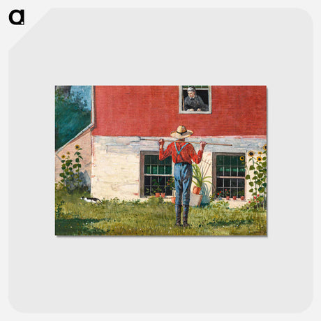 アートポストカード-In the Garden - ウィンスロー ホーマー Postcard.