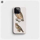 The Acadian Owl (Ulula acadica) 24. The Long-eared Owl (Otus americanus) - ニューヨークの動物学 Phone Case.