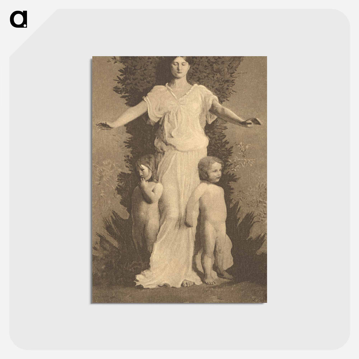 アートポストカード-Caritas - アボット ハンダーソン セイヤー Postcard.