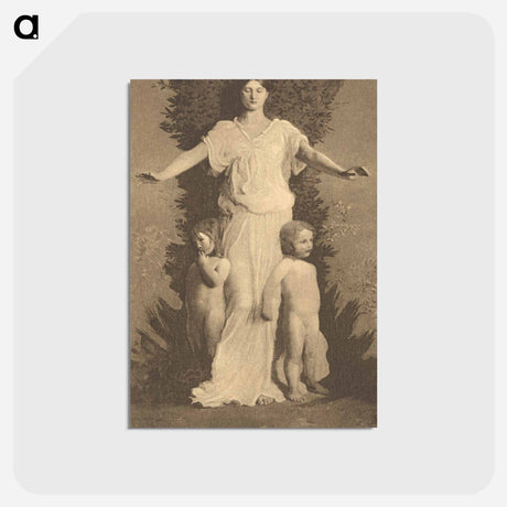 アートポストカード-Caritas - アボット ハンダーソン セイヤー Postcard.