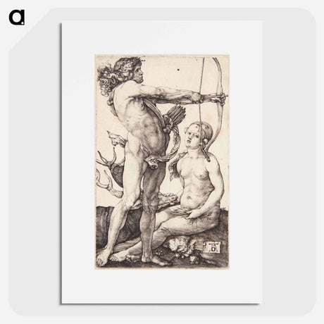 アートポスター-Apollo and Diana - アルブレヒト デューラー Poster.