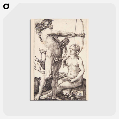 アートポストカード-Apollo and Diana - アルブレヒト デューラー Postcard.