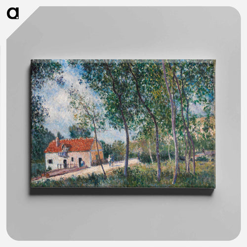 The Road from Moret to Saint-Mammes - アルフレッド シスレー Canvas.