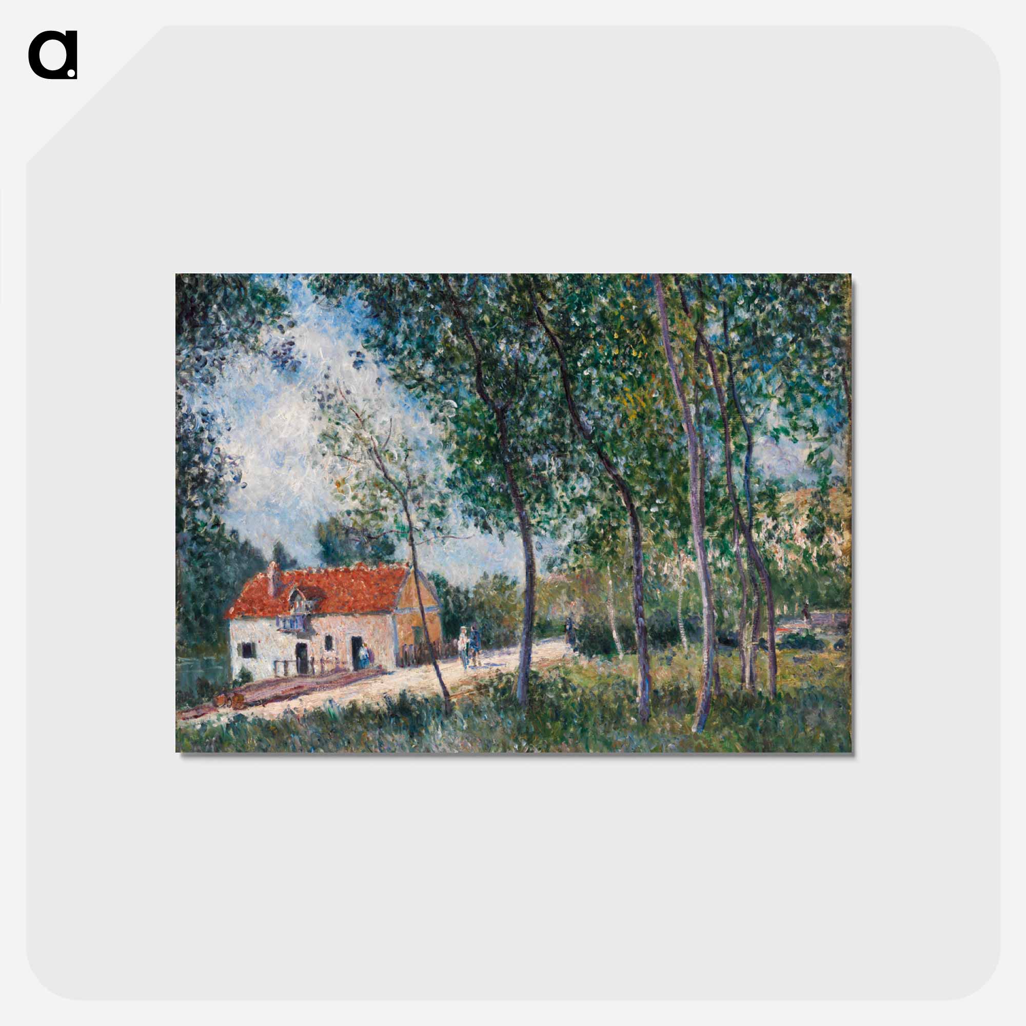 アルフレッド・シスレー 、Alfred Sisley、夏のモレの橋、希少画集画