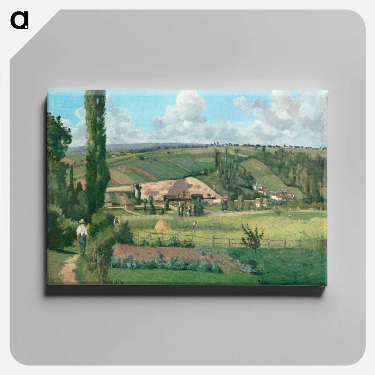 Landscape at Les Pâtis, Pontoise - カミーユ ピサロ Canvas.