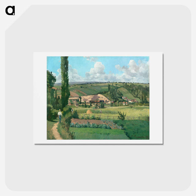 アートポストカード-Landscape at Les Pâtis, Pontoise - カミーユ ピサロ Postcard.