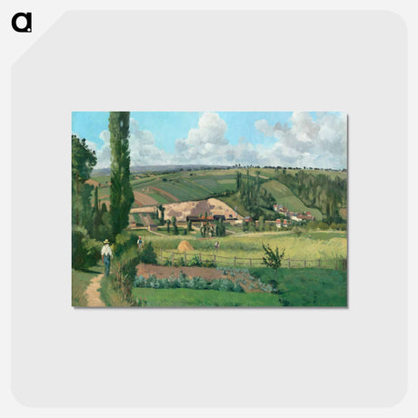 アートポストカード-Landscape at Les Pâtis, Pontoise - カミーユ ピサロ Postcard.
