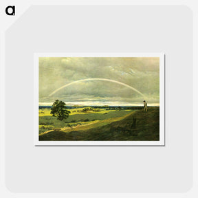 アートポストカード-Landscape with rainbow - カスパー ダーヴィト フリードリヒ Postcard.