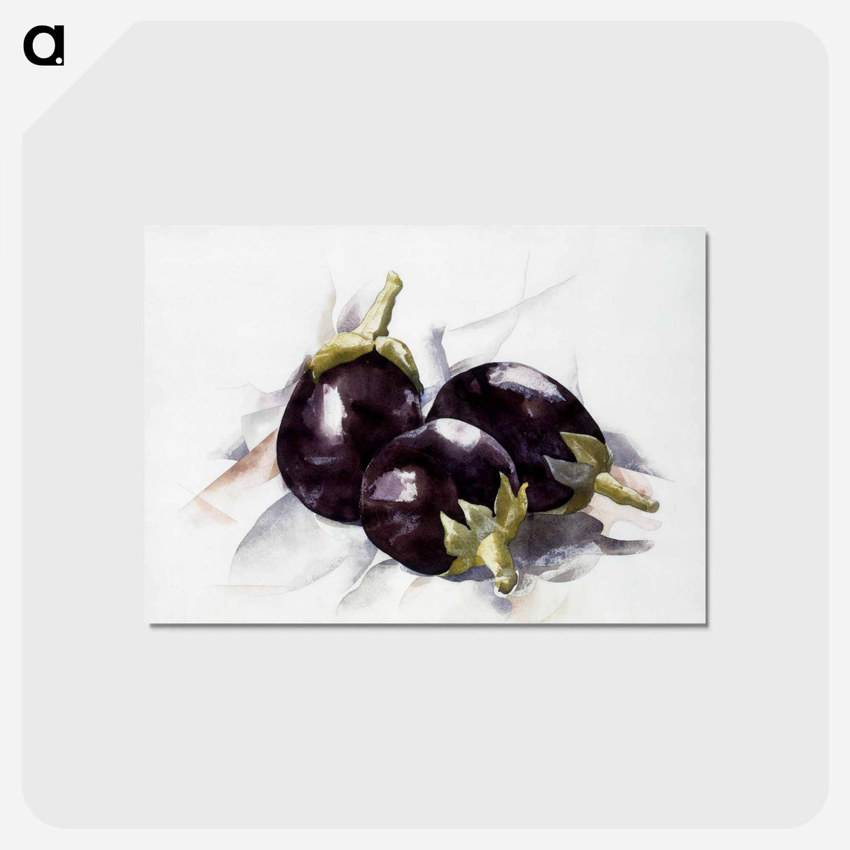 アートポストカード-Eggplants - チャールズ デムス Postcard.