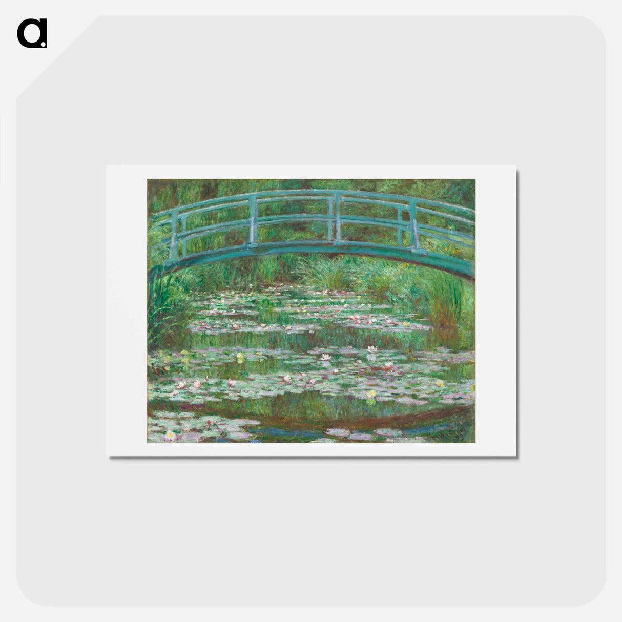 The Japanese Footbridge - クロード モネ Postcard.