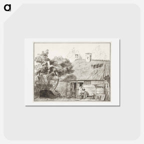 アートポストカード-Tekenaar voor boerderij
 - コルネリス プロース ファン アムステル Postcard.